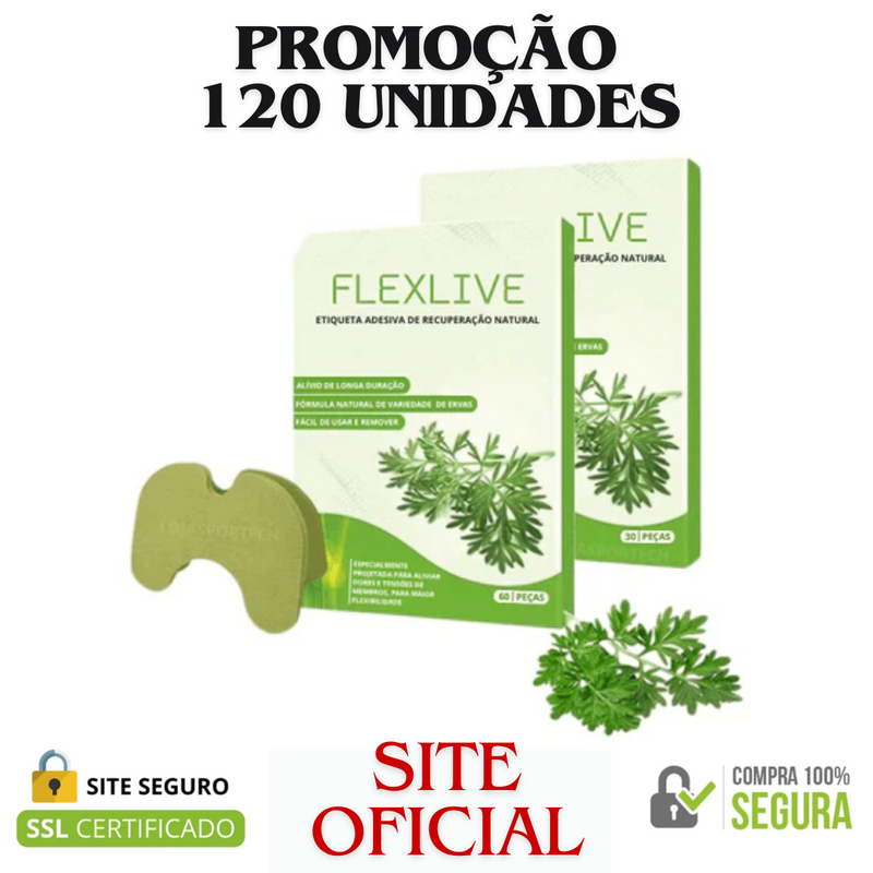 Adesivo de Recuperação Natural Multiuso FLEXLIVE  - 120 Unidades + Brinde