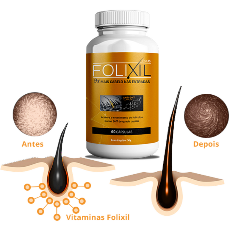 Folixil - Compre 1 Leve 2 - Recupere Seus Lindos Cabelos