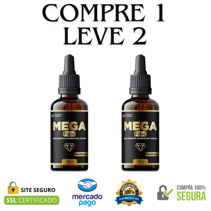 Mega Folic Compre 1 Leve 2 - Diga Adeus Ao Cabelo Branco