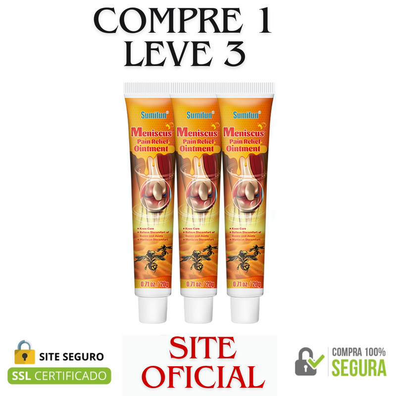 Pomada Meniscus Pain Relief Ointment - BEE VENOM - Compre 1 Leve 3