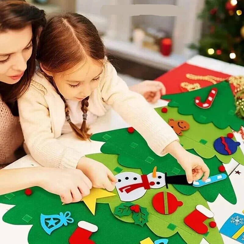 Árvore de Natal Montessori (Com 32 Enfeites) + Brinde Pisca Pisca - Oferta Somente Hoje