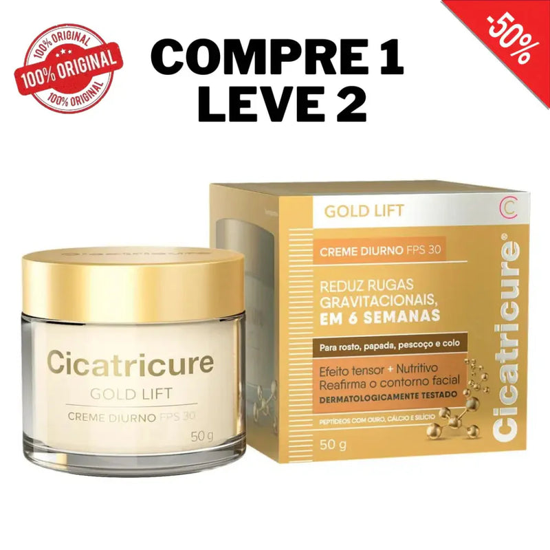 Compre 1 Leve 2 - Creme Cicatricure Gold Lift + Dois Brindes - Frete Grátis