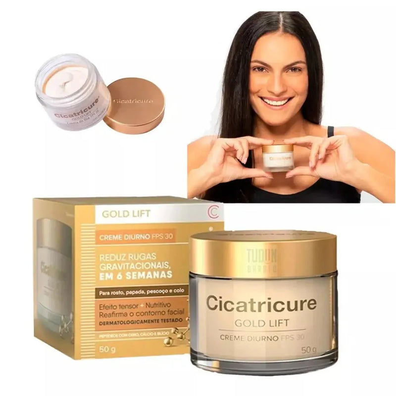 Compre 1 Leve 2 - Creme Cicatricure Gold Lift + Dois Brindes - Frete Grátis