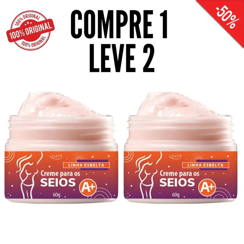 Compre 1 Leve 2 - Creme Para Aumentar Seios + 2 Brindes e Frete Grátis