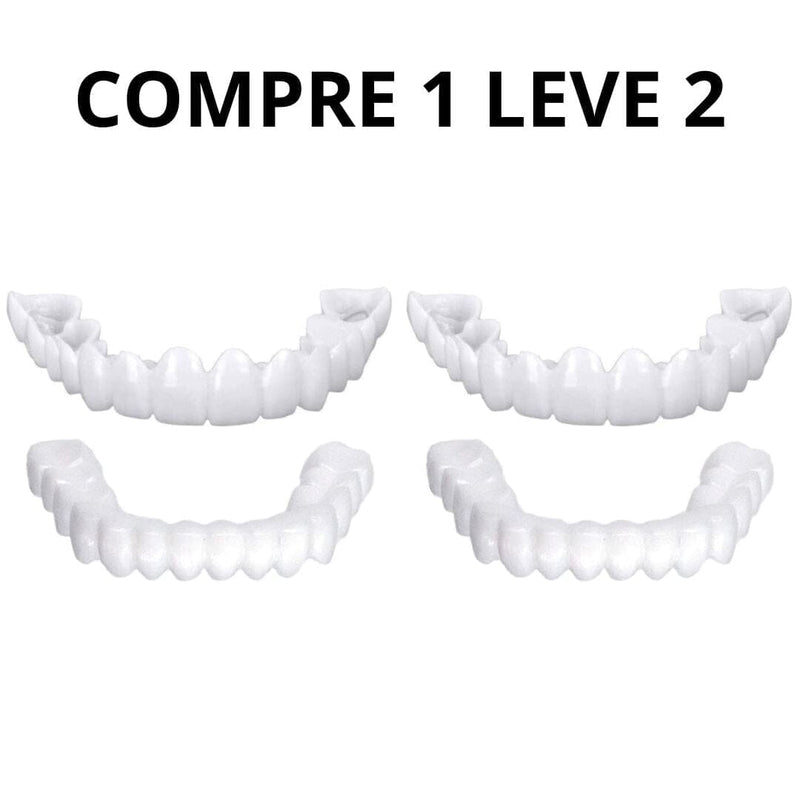 Compre 1 Leve 2 - Lentes Dental White 100% Ajustável - Kit Superior + Inferior - Oferta Somente Hoje