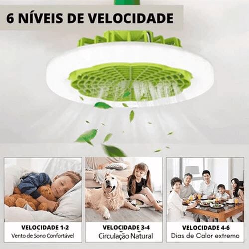 Compre 1 Leve 2 - Luminária LED com Ventilador | FanMaster + Brinde - Oferta Somente Hoje