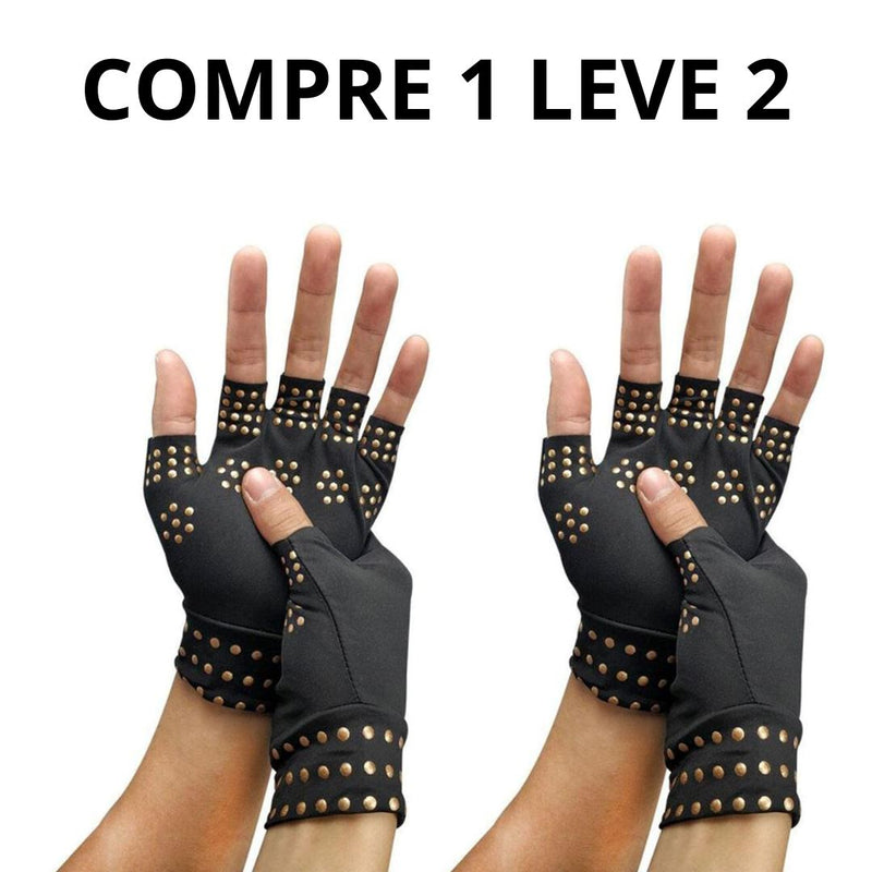 Compre 1 Leve 2 - Luvas Magnéticas: Elimina Artrite, Carpo, Tendinite e Dores nas Mãos + Brinde