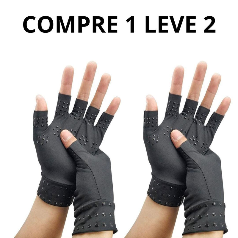 Compre 1 Leve 2 - Luvas Magnéticas: Elimina Artrite, Carpo, Tendinite e Dores nas Mãos + Brinde