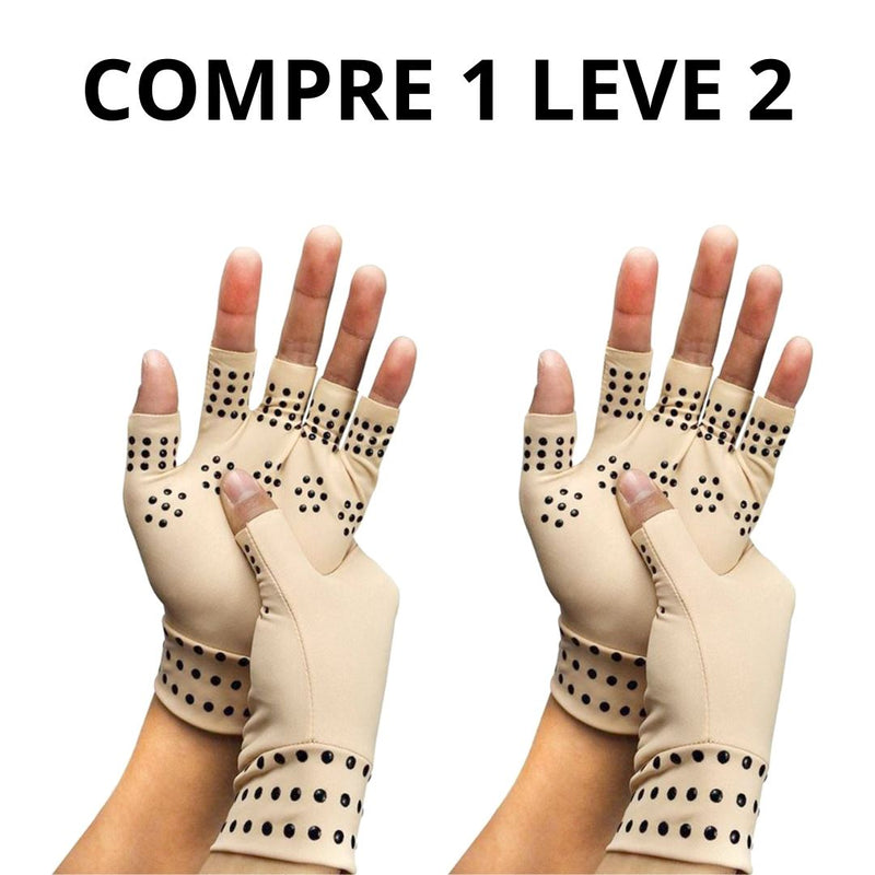 Compre 1 Leve 2 - Luvas Magnéticas: Elimina Artrite, Carpo, Tendinite e Dores nas Mãos + Brinde