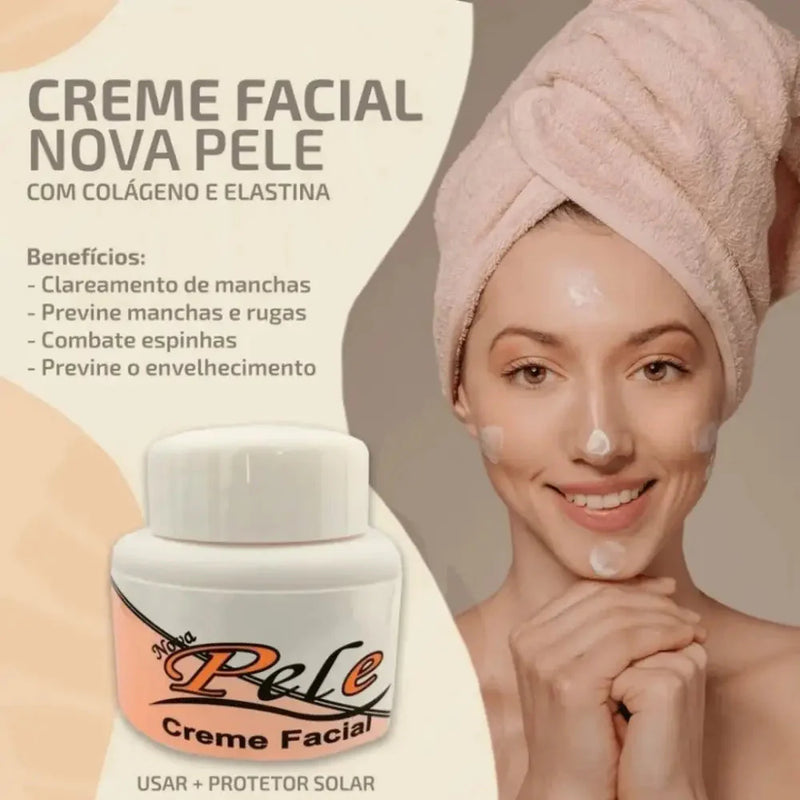 Compre 1 Leve 2 - Nova Pele Creme Facial + 2 Brindes Com Frete Off