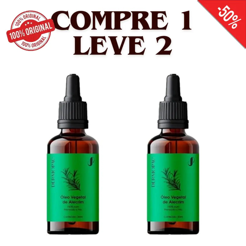 Compre 1 Leve 2 - Óleo de Alecrim Capilar + 2 Brindes e Frete Grátis