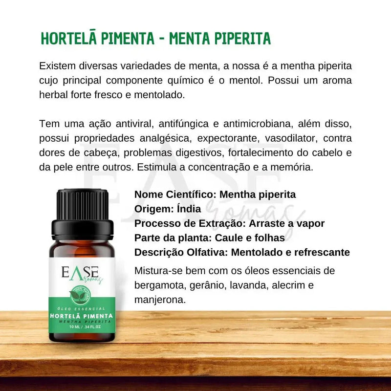 Compre 1 Leve 2 - Óleo de Hortelã Pimenta + 2 Brindes e Frete Grátis