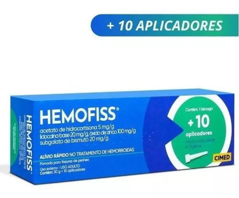 Compre 1 Leve 2 - Pomada Hemofiss + 10 Aplicadores + 2 Brindes