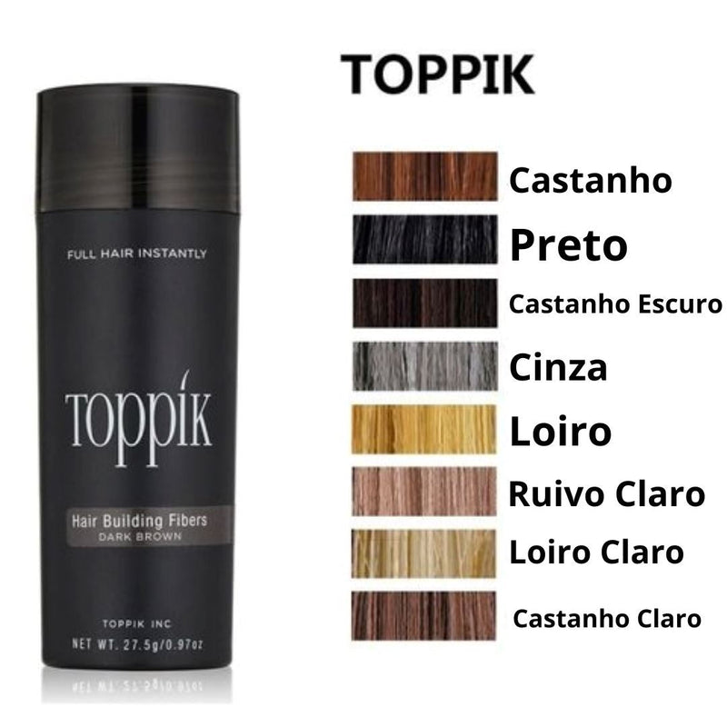 Toppik Hair Fiber Para Entradas no Cabelo + Brinde - Oferta Somente Hoje