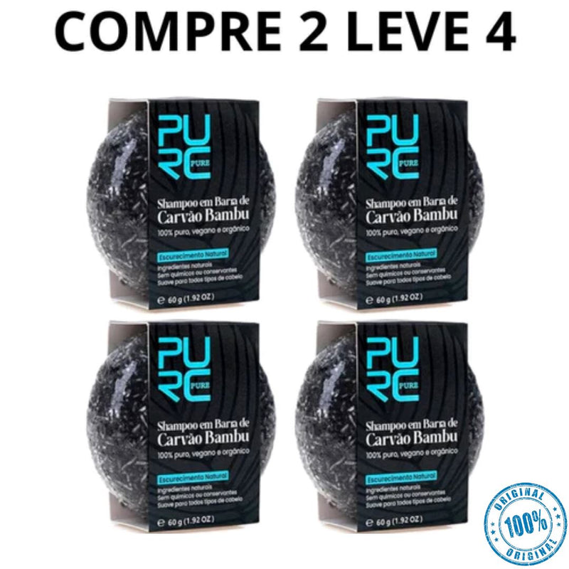 Compre 2 Leve 4 - Shampoo Para Escurecer Cabelo Pure Hair + Brinde - Oferta Somente Hoje