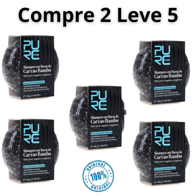 Compre 3 Leve 5 - Shampoo Para Escurecer Cabelo Pure Hair + Brinde - Oferta Somente Hoje