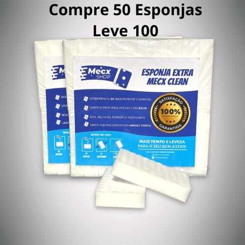 Compre 50 Leve 100 - Esponja Extra Mecx Clean + Brinde - Oferta Somente Hoje