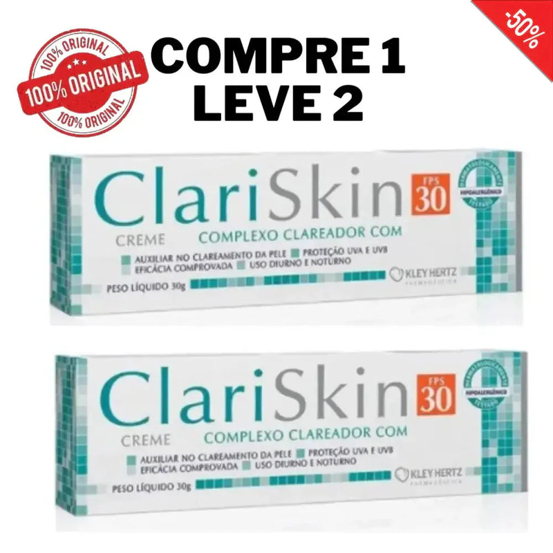 Creme Clariskin - Compre 1 Leve 2 + Dois Brindes - Frete Grátis