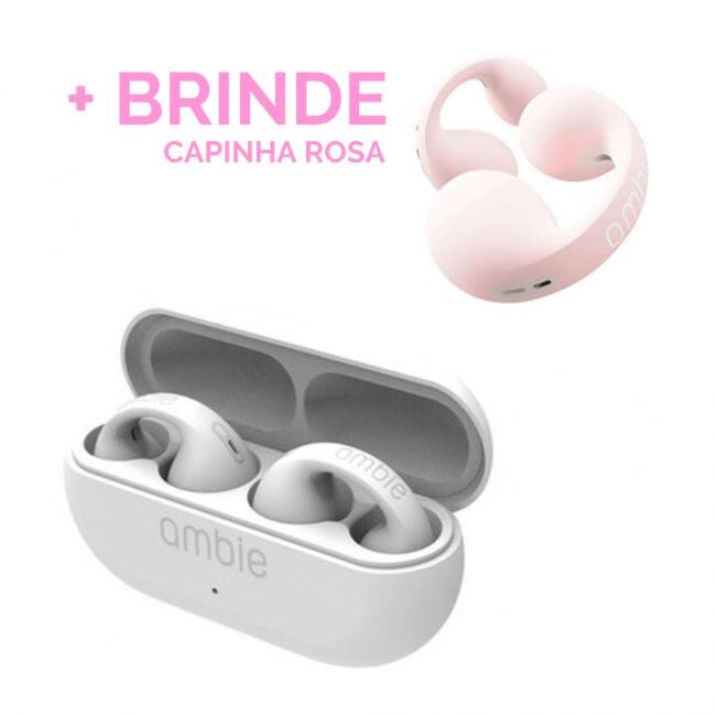 Fone de Ouvido Sem Fio por Condução Óssea - Ambie™ (+CAPINHA DE BRINDE)