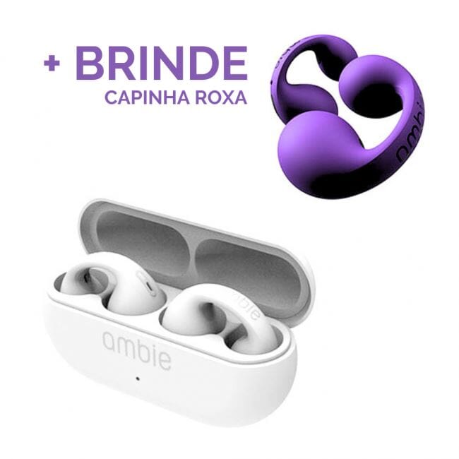 Fone de Ouvido Sem Fio por Condução Óssea - Ambie™ (+CAPINHA DE BRINDE)