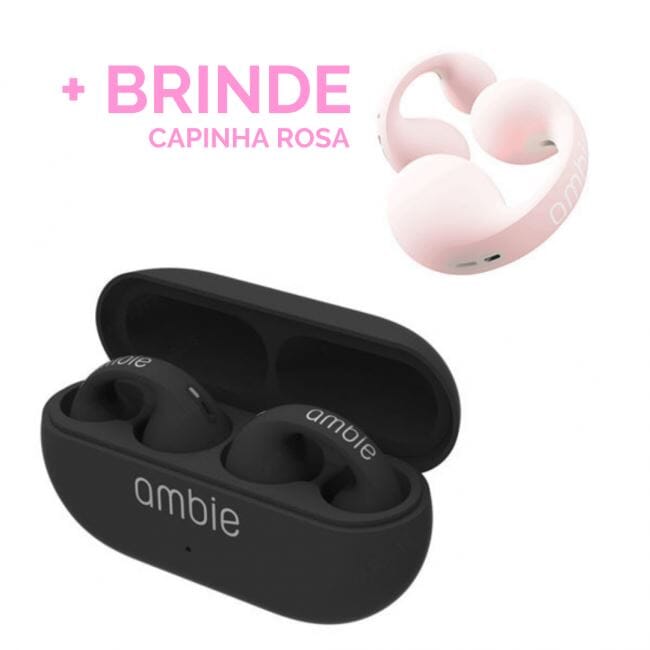 Fone de Ouvido Sem Fio por Condução Óssea - Ambie™ (+CAPINHA DE BRINDE)