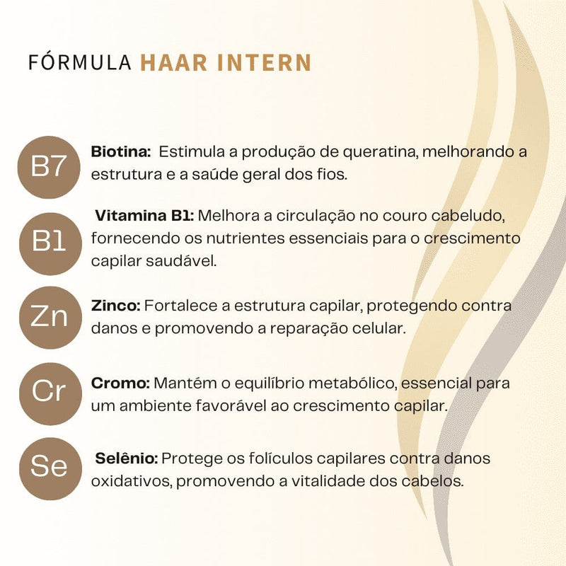 Haar Intern - Compre 1 Leve 2 - Cabelos Fortes e Saudáveis