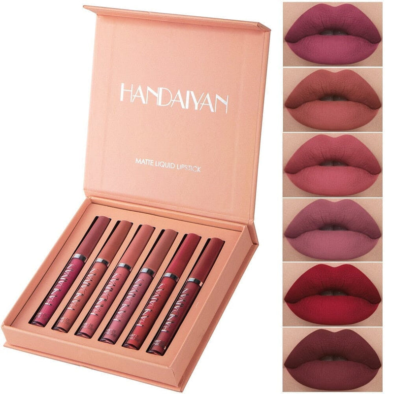 Kit 6 Batons Beauty Lip Handaiyan - 16h De Duração + Brinde - Oferta Somente Hoje