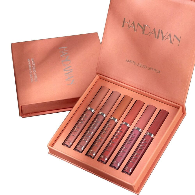 Kit 6 Batons Beauty Lip Handaiyan - 16h De Duração + Brinde - Oferta Somente Hoje