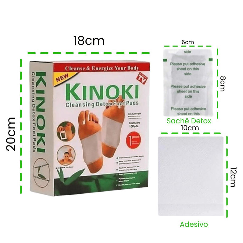 Kit Adesivo Kinoki - Elimina Dores, Inchaços e Desintoxica - 100% Natural