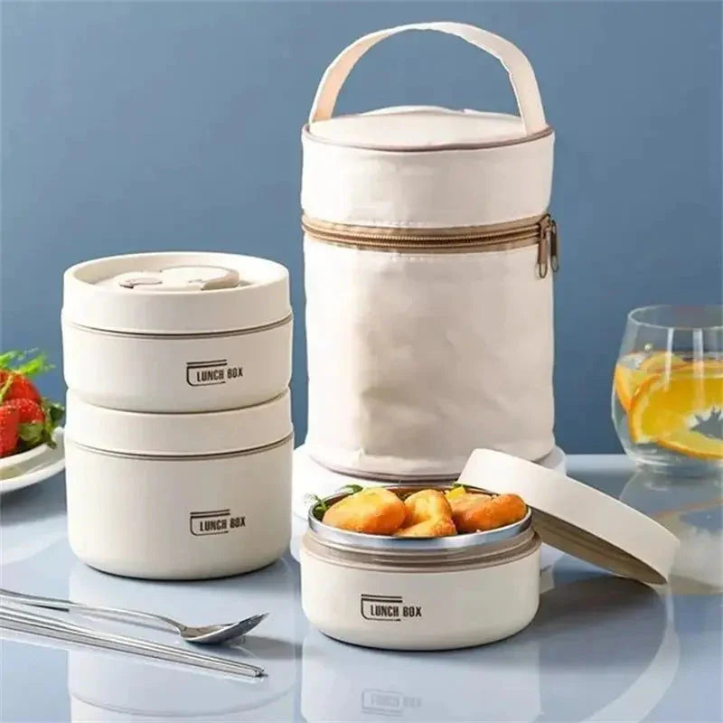 Kit Potes Térmicos Lunchbox + Lancheira e Talheres Grátis