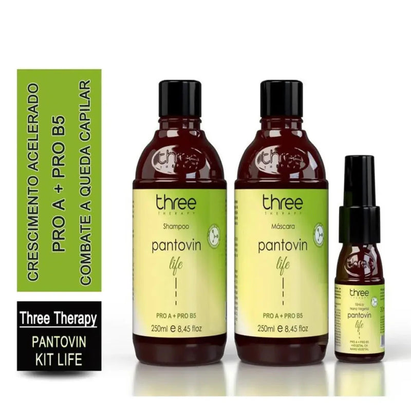 Kit Three Therapy - Pantovin Para Cabelos + 2 Brindes - Frete Off