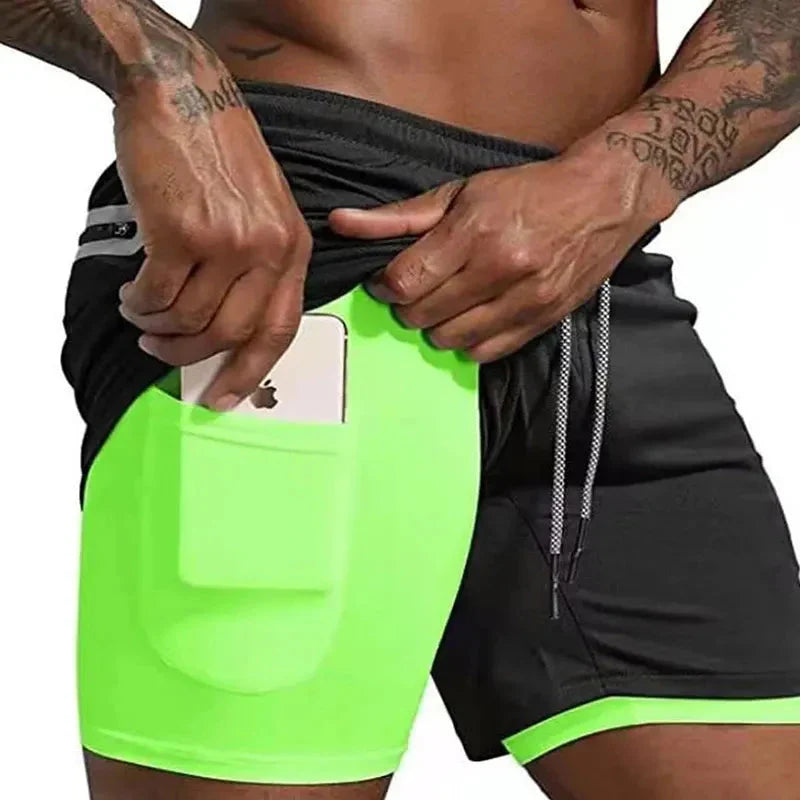 Compre 1 Leve 2 - Shorts Dry-Fit Com Bolso Intertno + Brinde - Frete Grátis