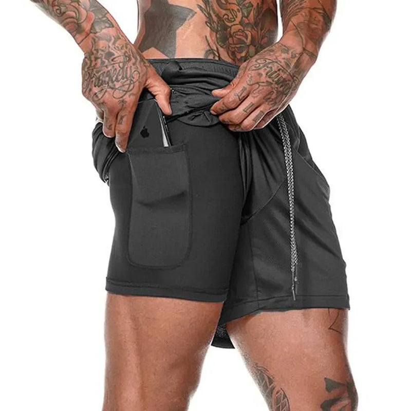 Compre 1 Leve 2 - Shorts Dry-Fit Com Bolso Intertno + Brinde - Frete Grátis