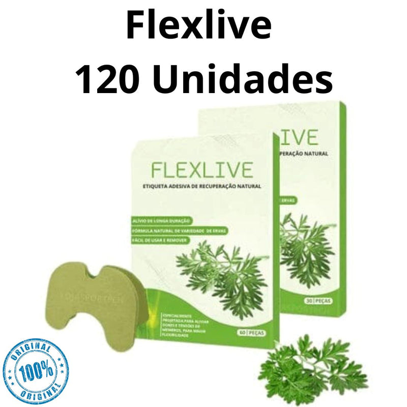 Promoção 120 Unidades - Adesivo de Recuperação Natural Multiuso - FLEXLIVE + Brinde - Frete Grátis