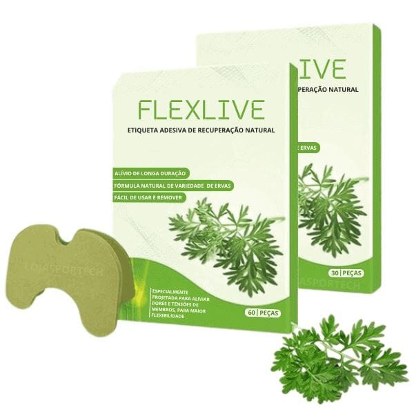 Promoção 60 Unidades - Adesivo de Recuperação Natural Multiuso - FLEXLIVE + Brinde - Oferta Somente Hoje