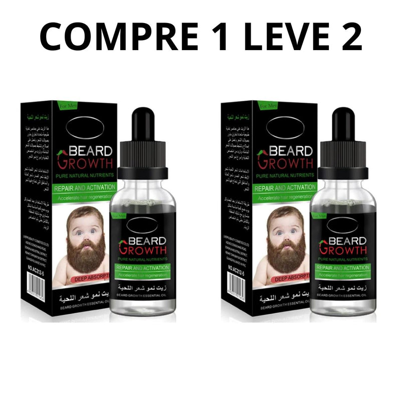 Promoção Compre 1 Leve 2 - Beard Growth Crescimento de Barba Concentrado + Brinde