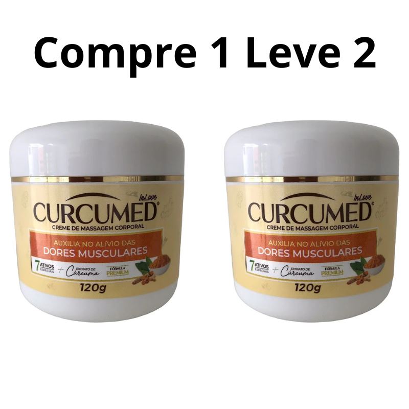 Promoção Compre 1 Leve 2 - Curcumed Creme Massageador Corporal 120g + Brinde