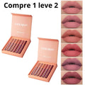 Promoção Compre 1 Leve 2 Kits 6 Batons Beauty Lip Handaiyan - 16h De Duração + Brinde