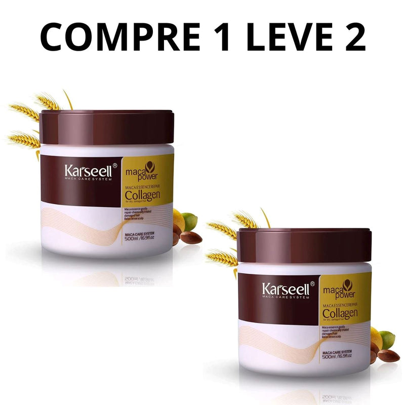 Promoção Compre 1 Leve 2 - Máscara de Colágeno Alemã - Karseell + Brinde [Restauração Completa e Permanente]