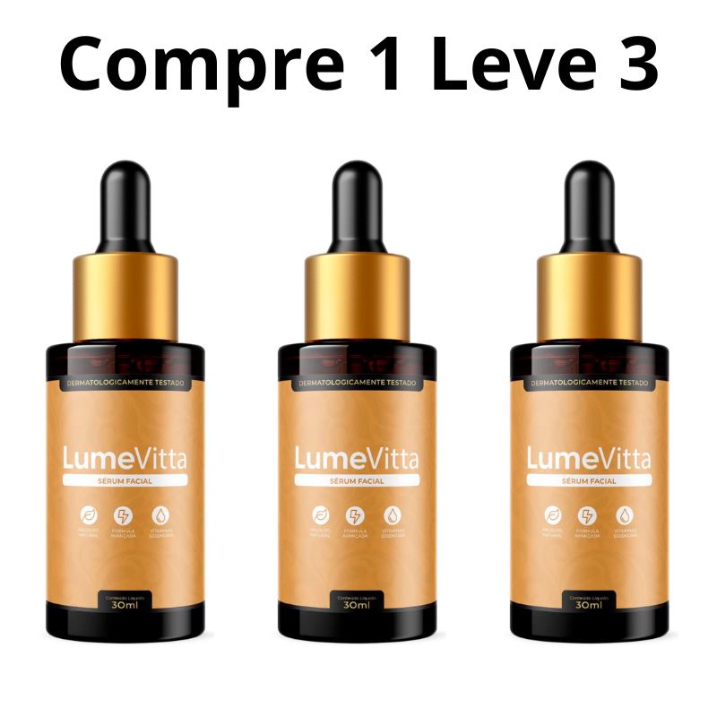 Promoção Compre 1 Leve 3 - Lume Vitta Sérum Facial Rejuvenescedor 30ml Original + Brinde