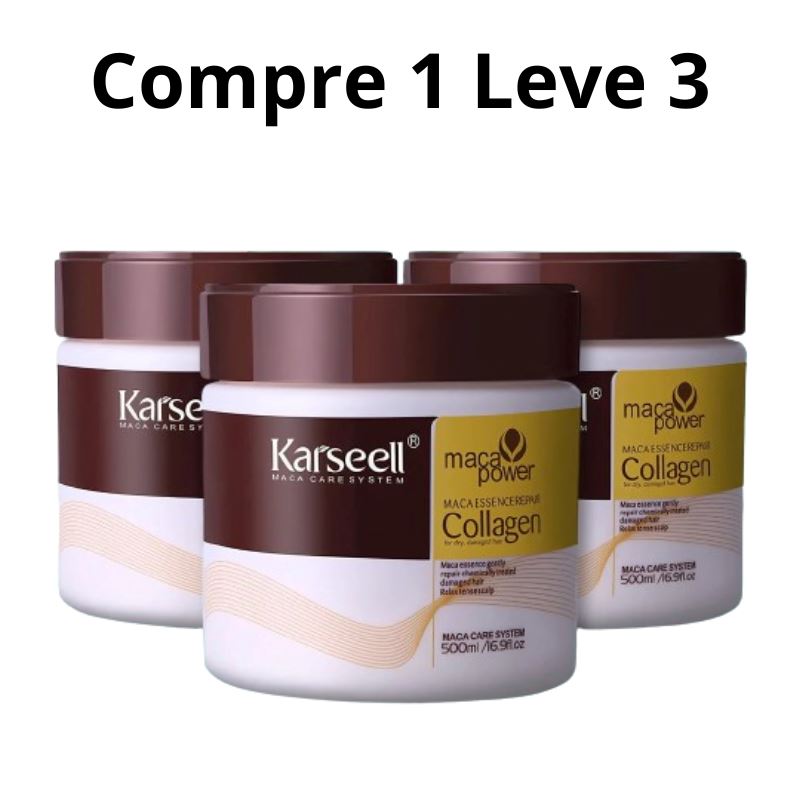 Promoção Compre 1 Leve 3 - Máscara de Colágeno Alemã - Karseell® 500ml