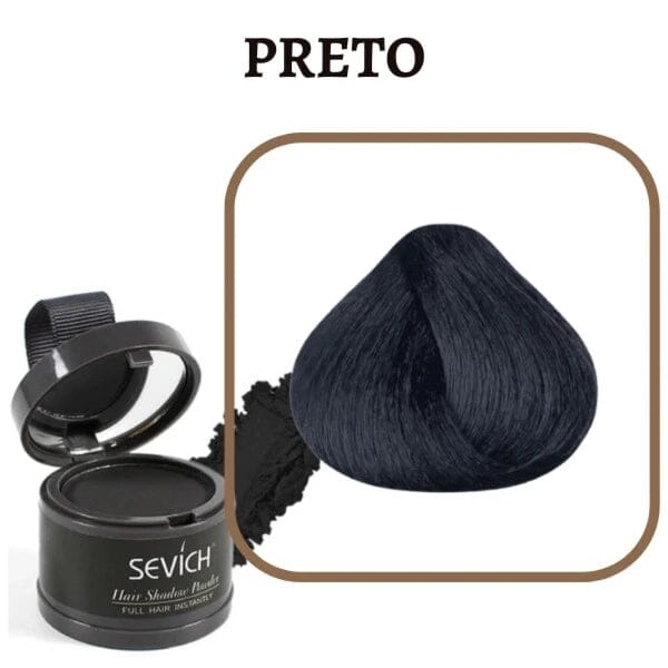 Promoção Compre 1 Leve 3 - Sevích - Tinta de Cabelo em Pó Cobre Todos os Fios Brancos