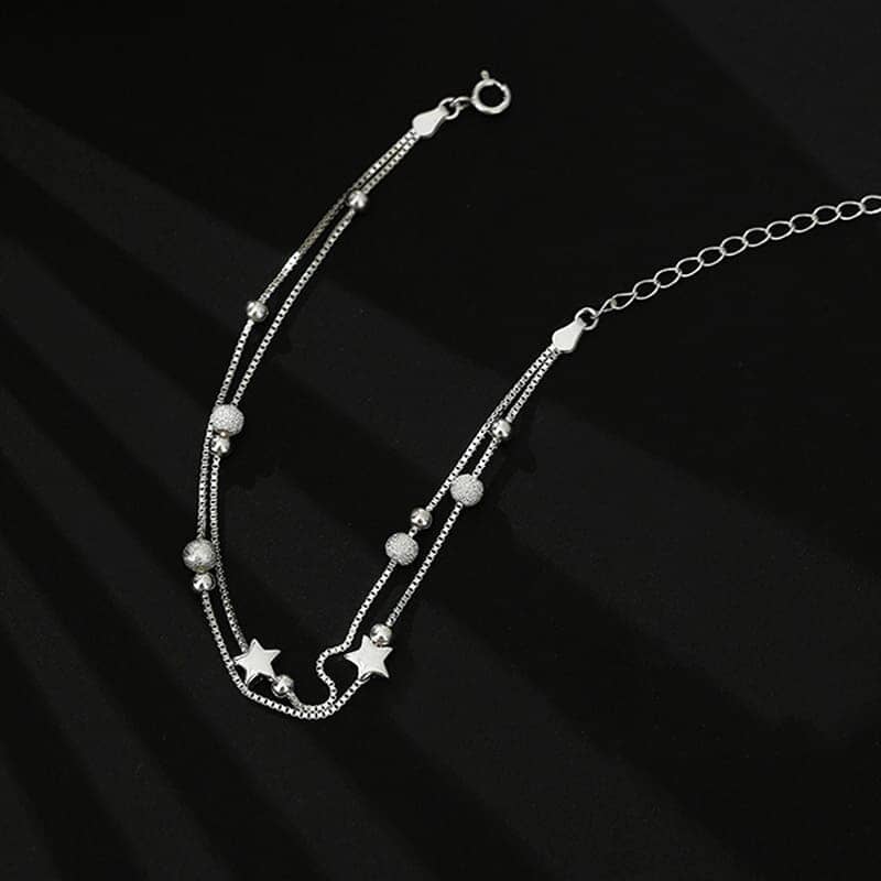 Pulseira Charm Estrelas Prata 925