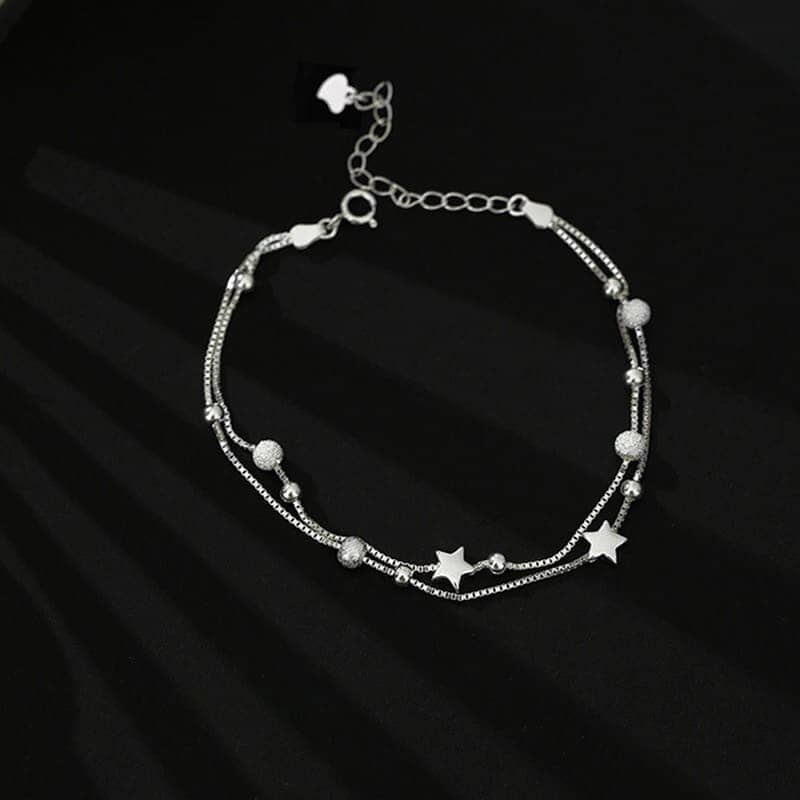 Pulseira Charm Estrelas Prata 925