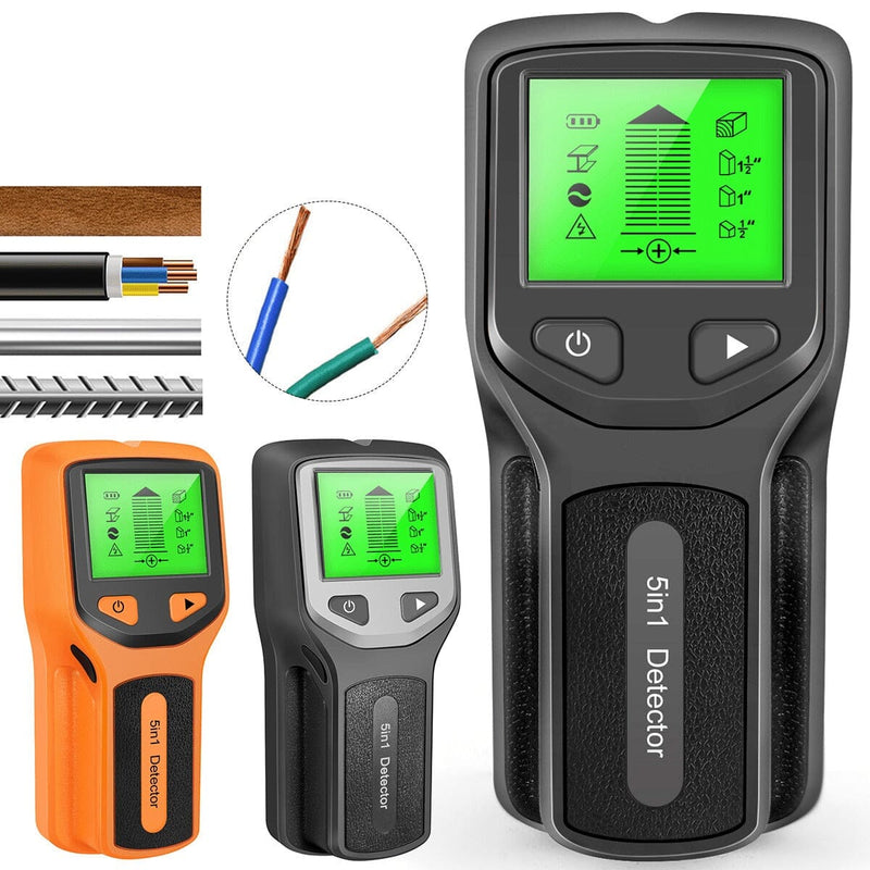 Scanner Profissional de Parede 5 Em 1 - Para Metais Cano PVC Madeira e Fiação