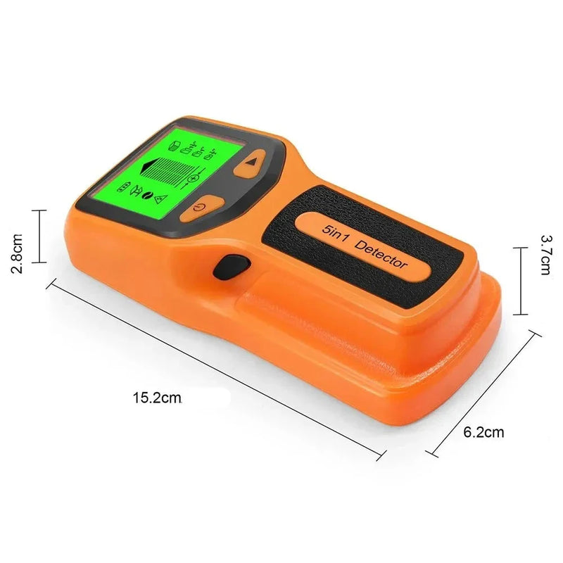 Scanner Profissional de Parede 5 Em 1 - Para Metais Cano PVC Madeira e Fiação