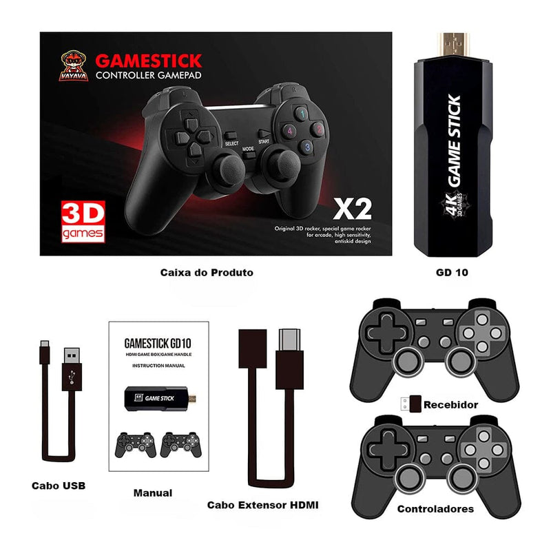 Video Game Stick GD10 Retrô Ultra 4K 128GB + Brinde - Site Oficial De Vendas